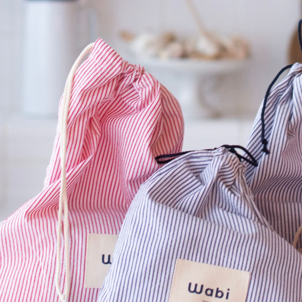 Le Sac À Vrac - Rayure Fraise Small