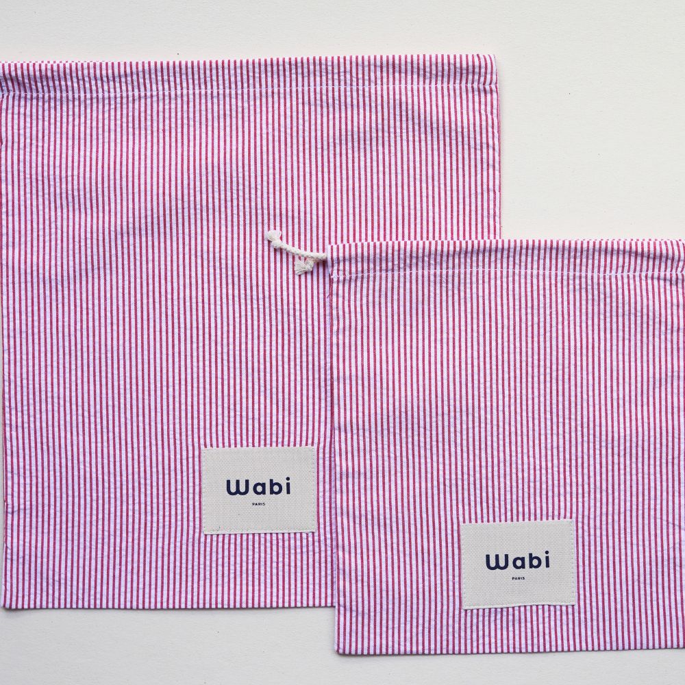 Le Sac À Vrac - Rayure Fraise Small