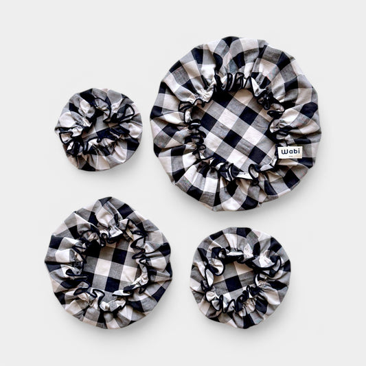 Set de 4 Vichy Charbon