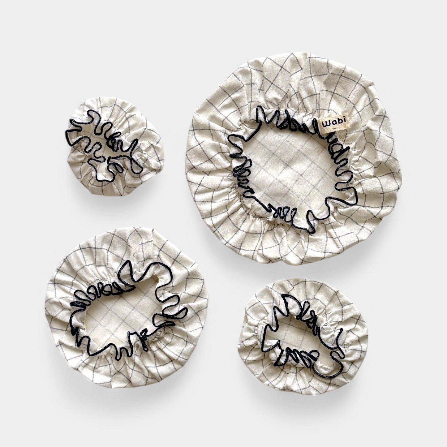 La Charlotte Lin Blanc Carreaux Navy