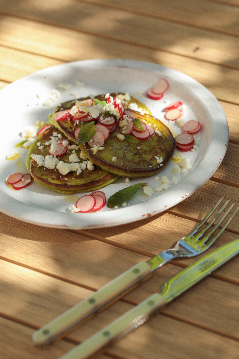 Pancakes aux Petits Pois & Fèves