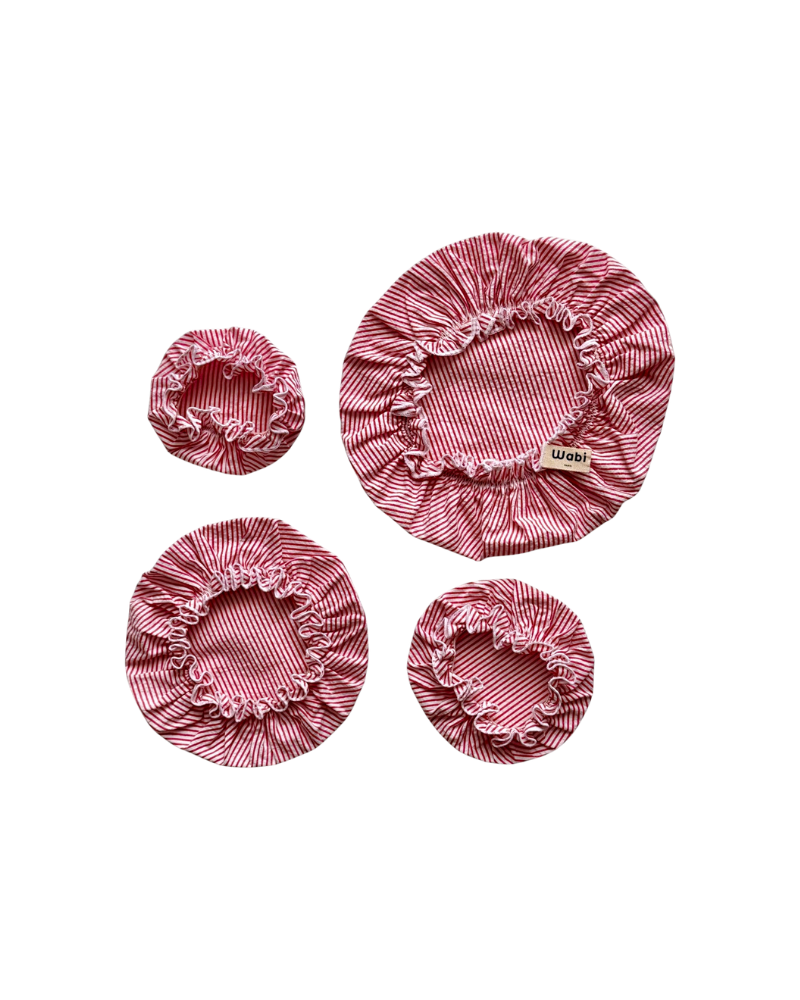 Set de 4 Rayure Fraise