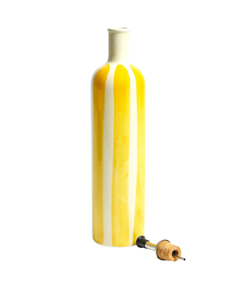 Bouteille d'huile Jaune "Linhas" - Céladon