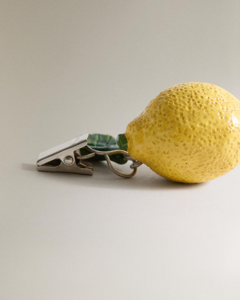 Pincettes à nappe Citron - Zara Home