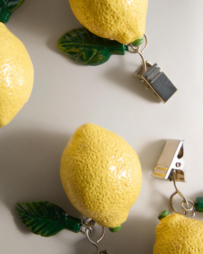 Pincettes à nappe Citron - Zara Home