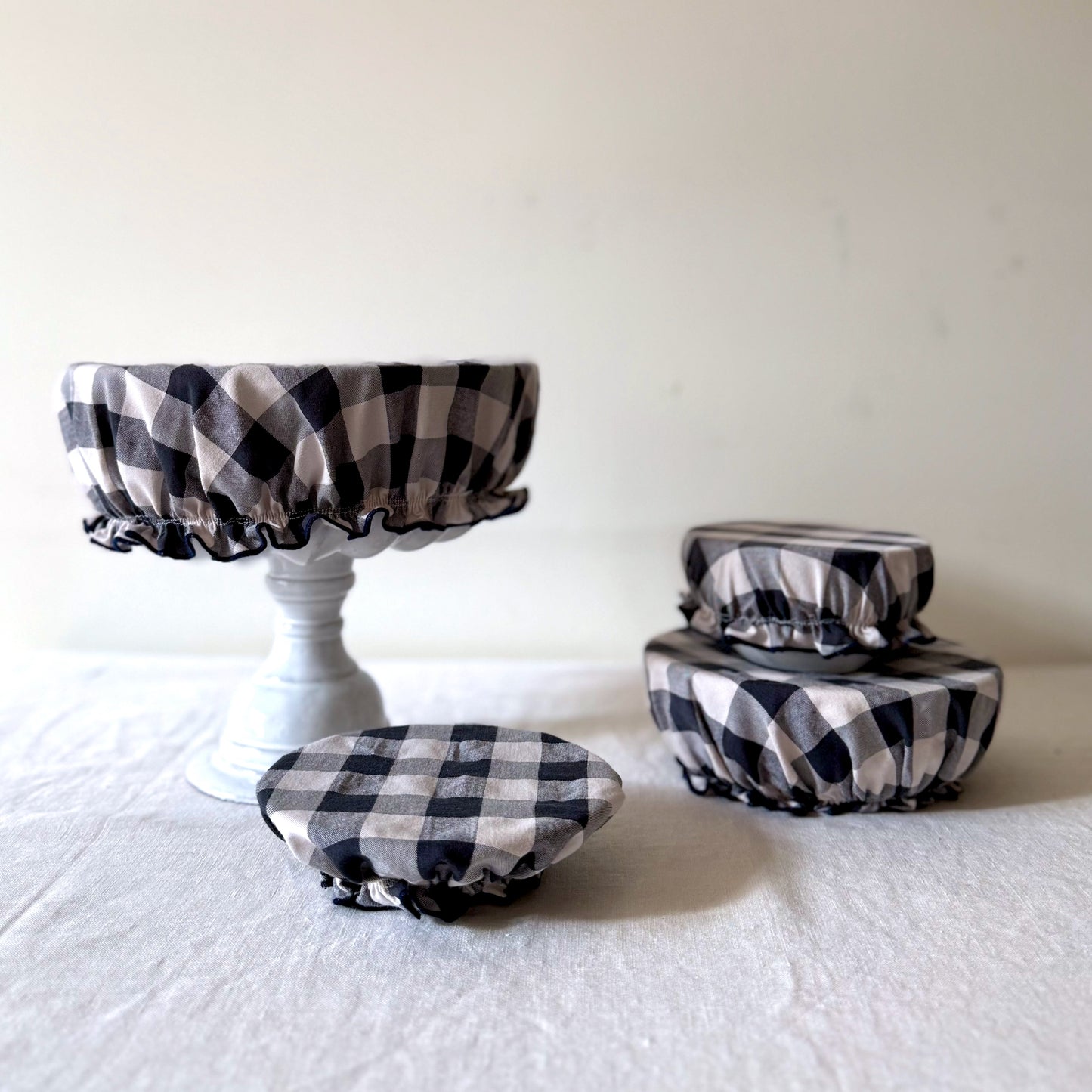 Set de 4 Vichy Charbon